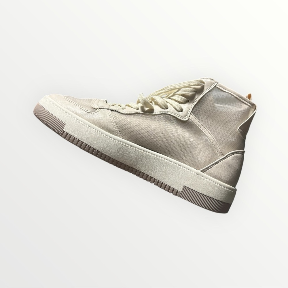 High-Top Cream Sneakers